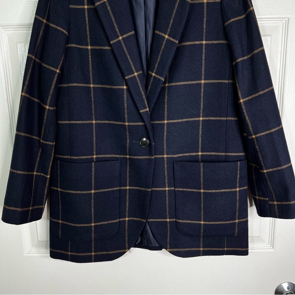 Madewell Larsen 1-Button Wool Blend Windowpane Blazer - Picture 5 of 14